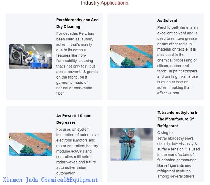 application of perchloroethylene tetrachloroethylene